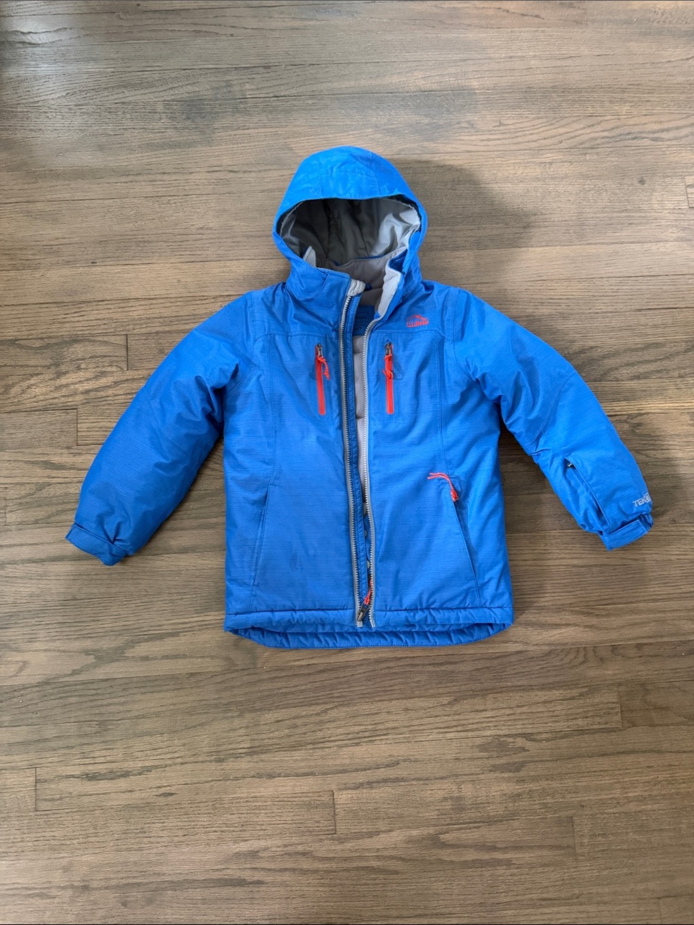 L.L. Bean Kids' Blue Insulated Hooded Ski/Snowboard Jacket